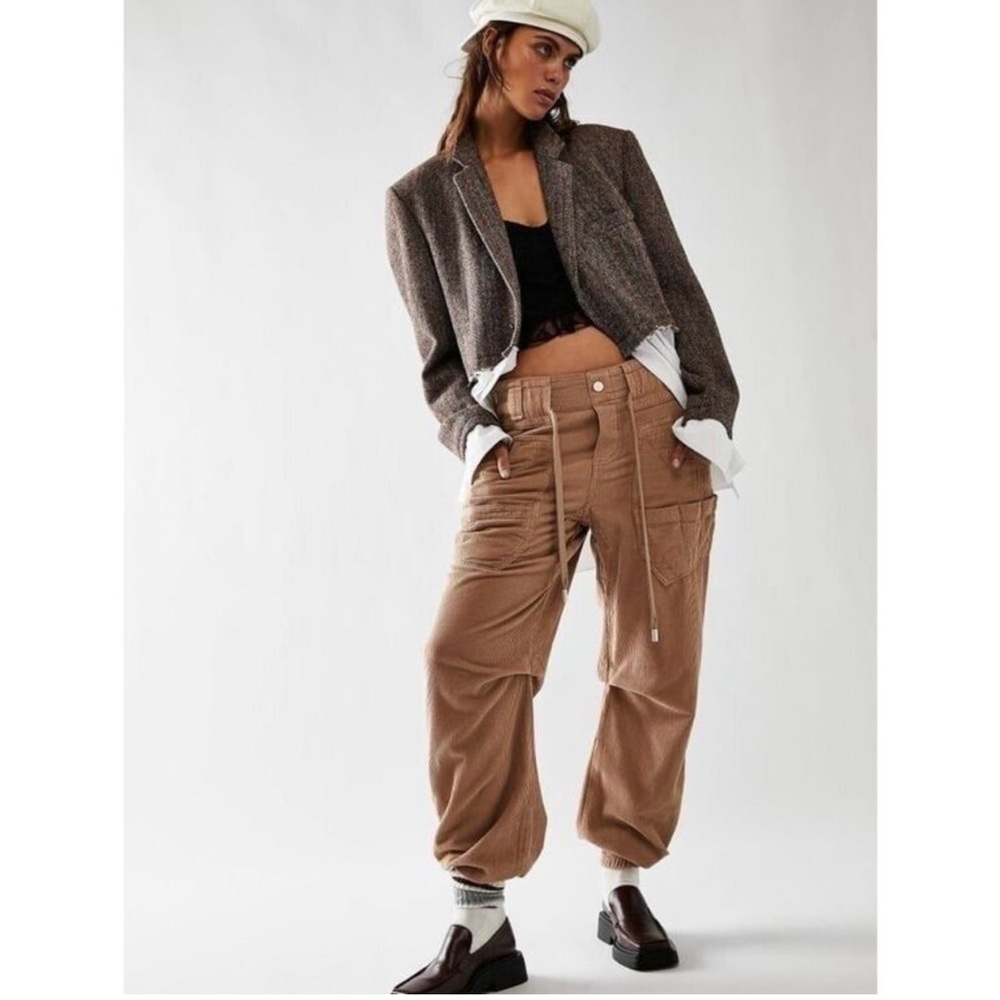 Free People Tan Cargo Pants